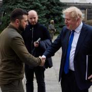 Ukrainian president 'very happy' that Boris Johnson still PM