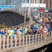 Over 20,000 runners took to the city streets. 
