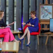 Nicola Sturgeon appearing on the BBC1 current affairs programme, Sunday with Laura Kuenssberg at the Aberdeen Art Gallery, in Aberdeen. Photo Russell Cheyne/PA Wire.