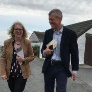 Scottish Lib Dem MSP Beatrice Wishart with party colleague Willie Rennie.