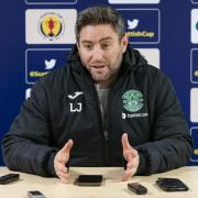 Hibs manager Manager Lee Johnson