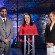 SNP leadership candidates, from left Humza Yousaf, Kate Forbes and Ash Regan.