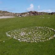 Mysterious labyrinth patterns measuring 10m across have appeared in recent years on Iona