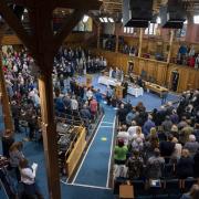 Holy Communion being taken at the General Assembly of the Church of Scotland earlier this week