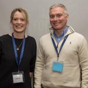 David Ovens alongside Eilidh Doyle, who serves on the Scottish Athletics board