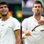 Carlos Alcaraz and Novak Djokovic are on course to face each other in the Wimbledon final (PA)