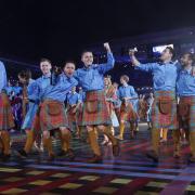 A scene from the opening ceremony of the Glasgow 2014 Commonwealth Games