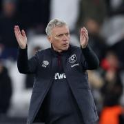 West Ham United manager David Moyes applauds the fans following victory after the UEFA Europa League Group A match at the London Stadium, London. Picture date: Thursday November 9, 2023.