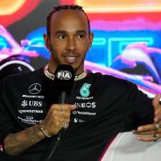 Lewis Hamilton addresses the media in Las Vegas (John Locher/AP)