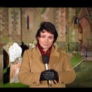 Lorraine Kelly reporting from Lockerbie in December 1988