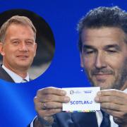 Scotland get drawn to face Germany at Euro 2024 in Hamburg last night, main picture, and SFA chief executive Ian Maxwell