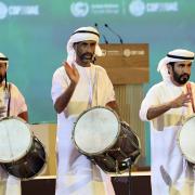 Musicians perform at the opening ceremony of the World Climate Action Summit at Cop28 in Dubai