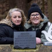 Lorainne Duncan and Rhona Barr of Friends of Hartwood Pauper's Cemetary