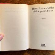 The hardback copy of Harry Potter and the Philosopher’s Stone