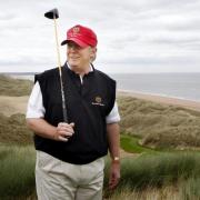 Donald Trump at his Menie Estate golf course