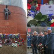 Rangers fans pay tribute to the victims of the 1971 Ibrox disaster