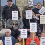A protest took place in Fort William over plans to designate Lochaber a National Park
