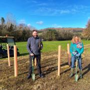 David Gray and Johanna Willi planting at Lochore in Fife