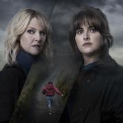 Alison O'Donnell (right) as DI Alison 'Tosh' McIntosh and Ashley Jensen as DI Ruth Calder in the BBC 1 crime drama Shetland