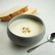 Celeriac and blue cheese soup