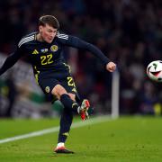 Nathan Patterson in action for Scotland at Hampden on Tuesday evening
