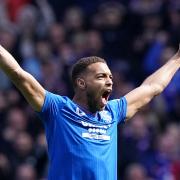 Cyriel Dessers celebrates Rangers' draw against Celtic at Ibrox on Sunday