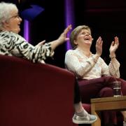 Comedian Janey Godley and former First Minister Nicola Sturgeon at an Aye Write event last year