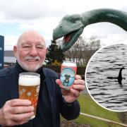 Mr Loch Ness with the new IPA made by Black Isle Brewery