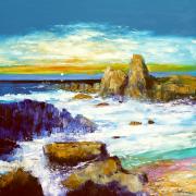 The 50 new paintings in Morrison & The Sea feature a range of locations, from the cliffs of Mangersta on the Isle of Lewis to the spectacular “Gauldrons” of Machrihanish