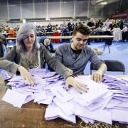 Counting taking place at a previous, non-Covid election.
