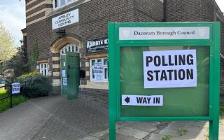 A polling station in England