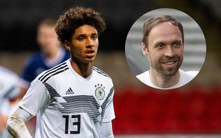 Germany's new star Kevin Schade, main picture, and former Celtic defender Andreas Hinkel, inset