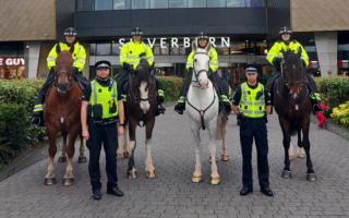 Mounted police deployed to shopping centre to deter anti-social behaviour