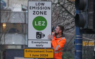 Low Emission Zone signs beginning to appear in Edinburgh city centre in advance of enforcement this June