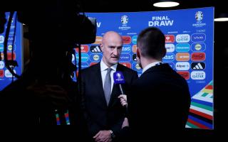 Hungary manager Marco Rossi at the Euro 2024 draw in Hamburg on Saturday night