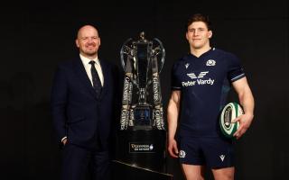 Gregor Townsend with Rory Darge