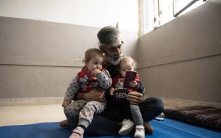 Mounir has been living in a shelter with his wife and nine children