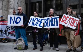 Supporters of Disabled People Against Cuts and WinVisible protest against deaths caused by benefit cuts and sanctions at the Department for Work and Pensions last month