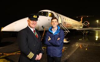 Paul Greer (left) and son Paul (right) have inspired each other to pursue aviation careers