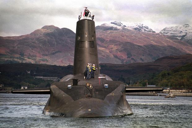 Royal Navy's 16,000 ton Trident-class nuclear submarine Vanguard