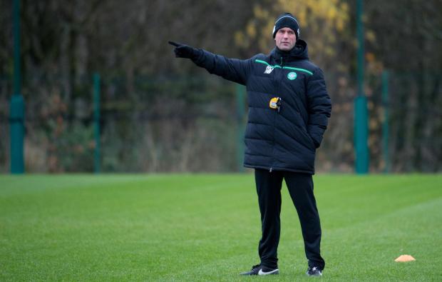Celtic manager Ronny Deila in training at Lennoxtown last week.