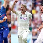Gus Atkinson, Olly Stone and Josh Tongue, left to right, are among those hoping to fill the void in the England pace ranks (John Walton/Mike Egerton/Adam Davy/PA)