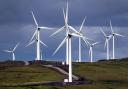 Libraay filer dated 8/7/2002 of the Beinn An Tuirc wind farm on the Kintyre peninsula in Scotland. The Scottish Executive has pledged to have 40% of the country's electricity generated from renewable sources by 2020 as part of their efforts to tackle