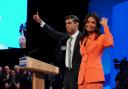 Prime Minister Rishi Sunak with his wife Akshata Murty at the Conservative Party conference in Manchester
