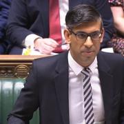 Rishi Sunak pictured in the Commons today