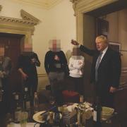 Boris Johnson at a Downing Street partyy during lockdown
