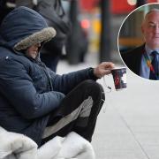 Homeless man and SNP housing minister Paul McLennan