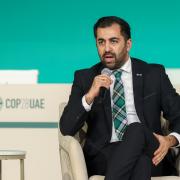 First Minister Humza Yousaf speaking at COP28 last week