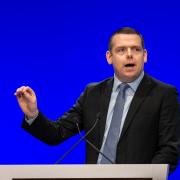 Douglas Ross speaking at the Tories' Scottish conference in Aberdeen last weekend