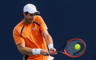 Andy Murray in action at Miami